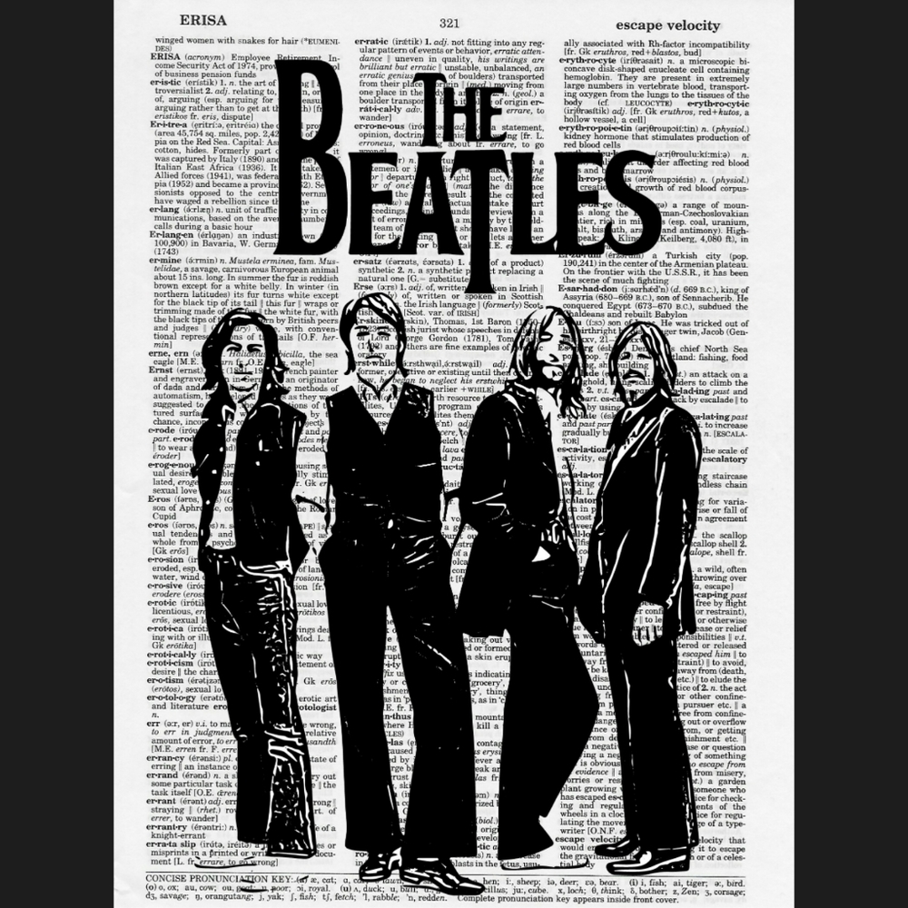 The Beatles Dictionary Art Print Music Decor - Picture 1 of 4